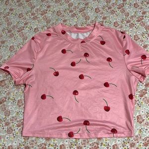 SHEIN size S pink cherry croptop